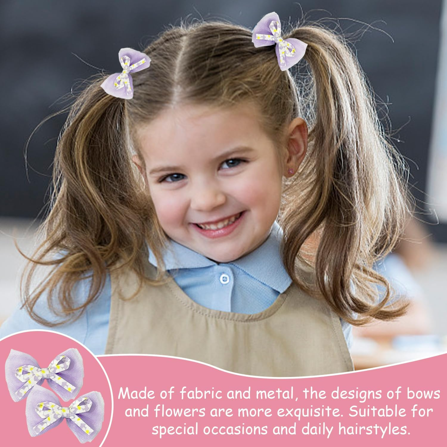 Pack of 20 Cute Hair Pins, Hair Accessories from Girls, Hairstyle Decorations, Girls' Fancy Dress Supplies, Cute and Versatile Hairpin. image number 1