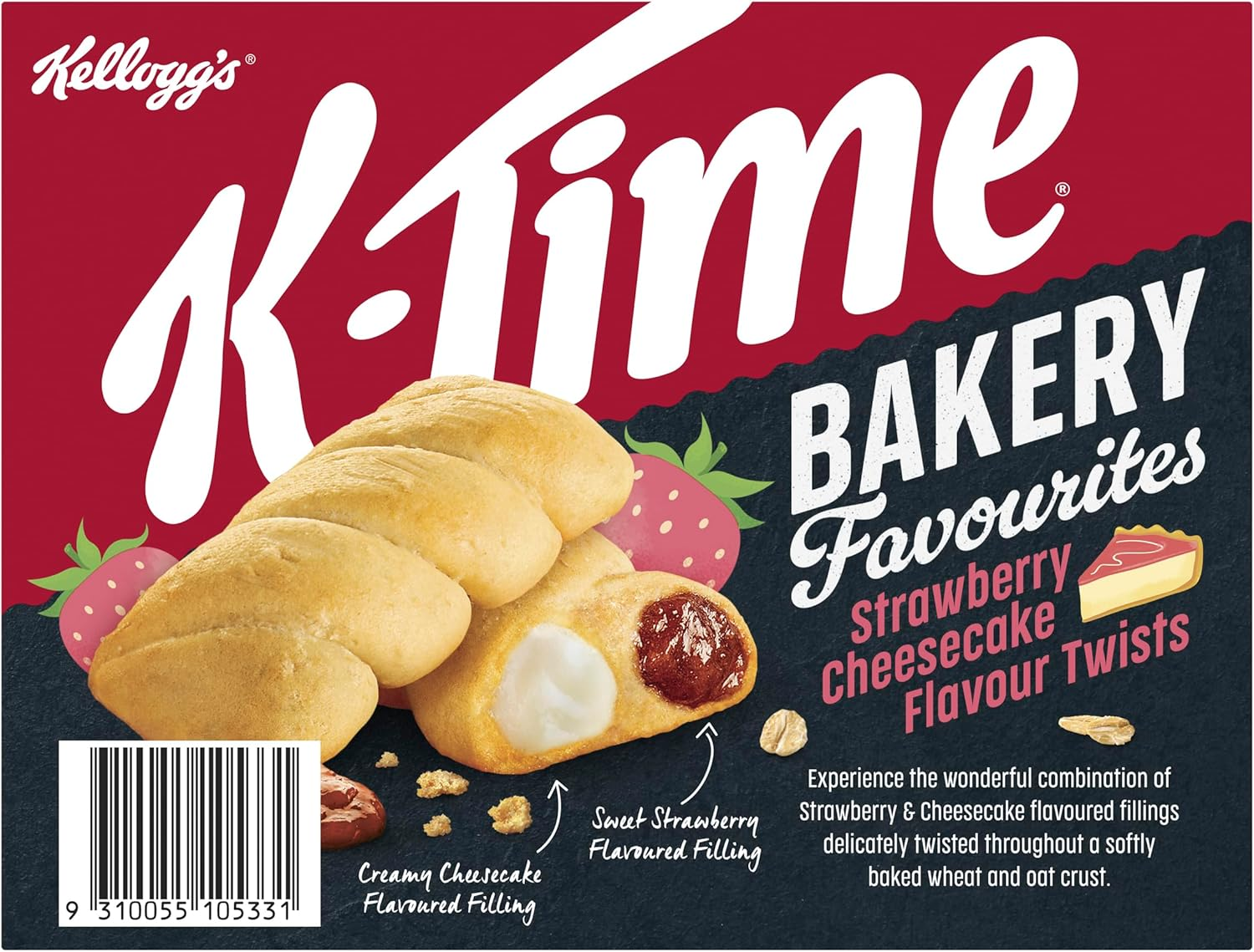 Kellogg&rsquo;S K-Time Twists Bakery Favourites Strawberry Cheesecake 5 Bars image number 6