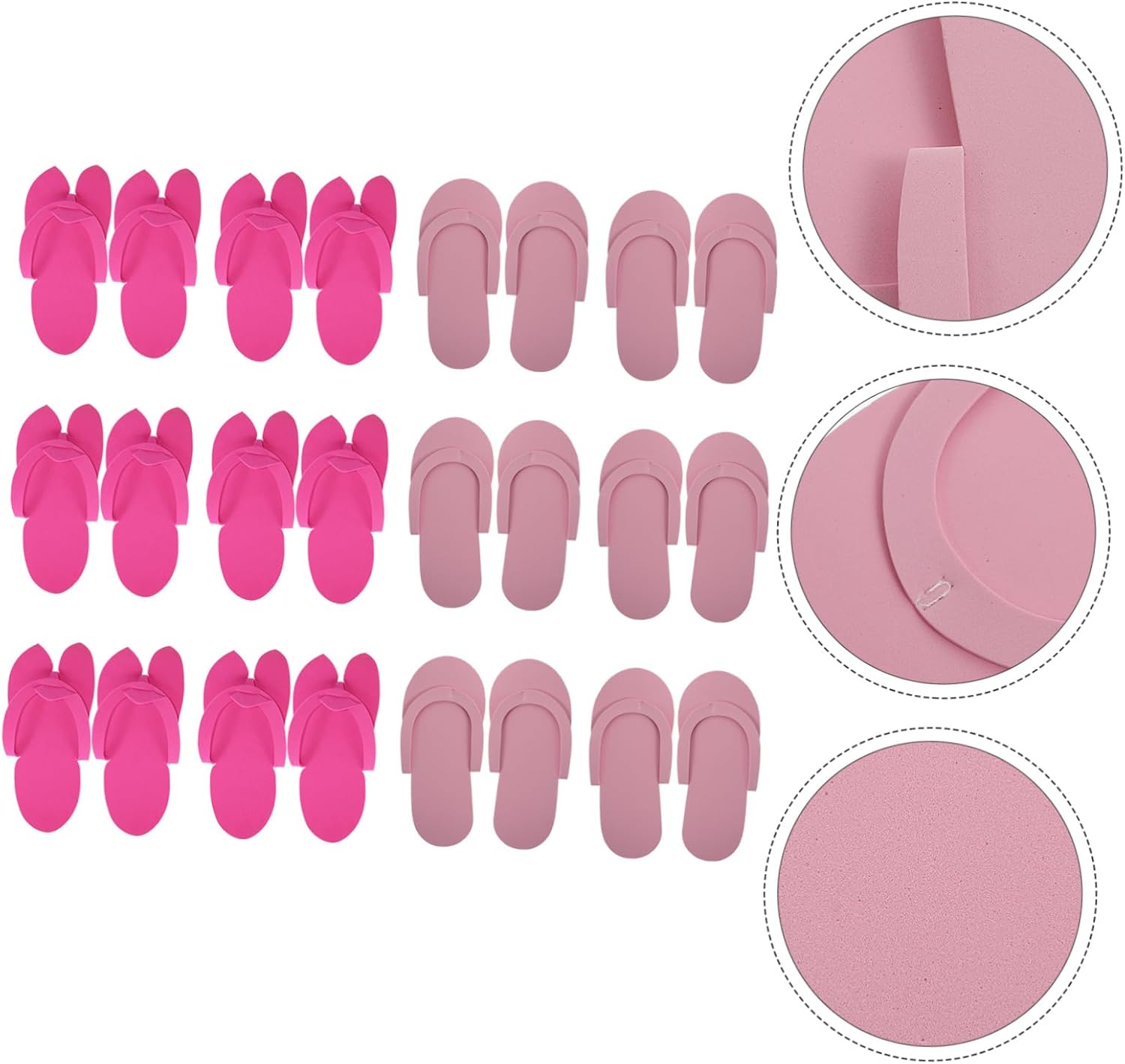 Anneome 12 Pairs Disposable EVA Pedicure Slippers for Guests Slip Lightweight Footwear for Spa Hotel Travel and Home Use Random Style Portable and Hygienic Guest Shoes image number 4