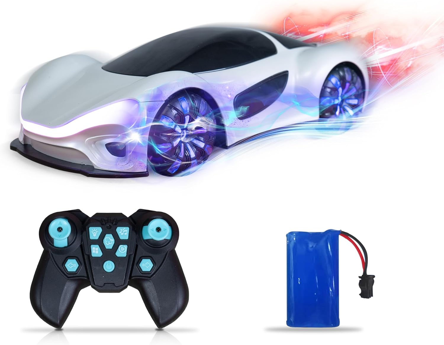 Remote Control Car, Drift RC Stunt Car with Light Spray and Sound, 2.4Ghz Hobby RC Cars Toy for Kids, 360&deg; Rotate, Birthday Gifts for Boys Girls 4-12 image number 5