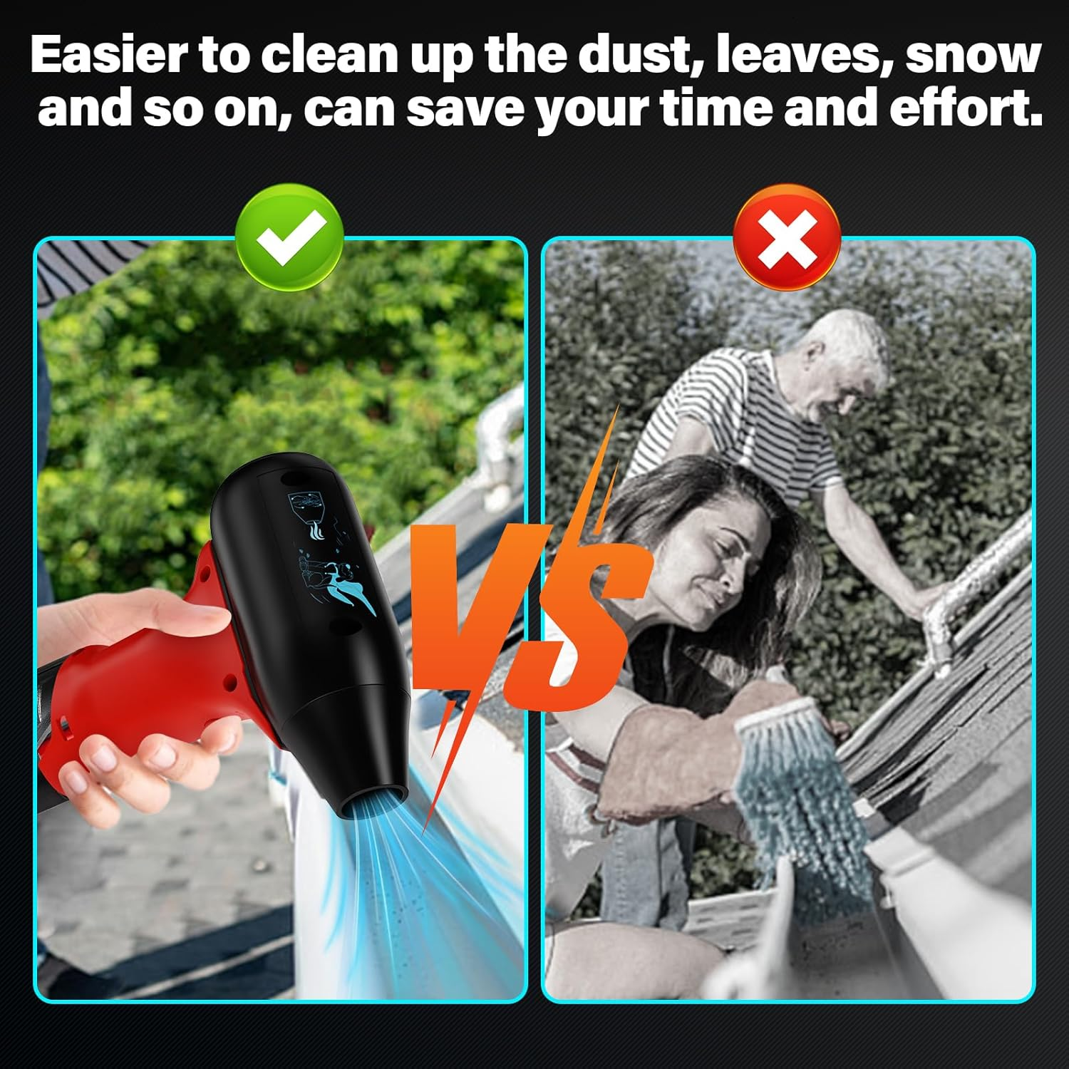 For Milwaukee M12 12V Lithium Battery Powered Jet Dry Blower, 130000RPM Compressed Air Duster, 3 Gear Adjustable Air Duster, Jet Fan Mini Blower for Tools, Car, Computer, Keyboard(No Battery) image number 3