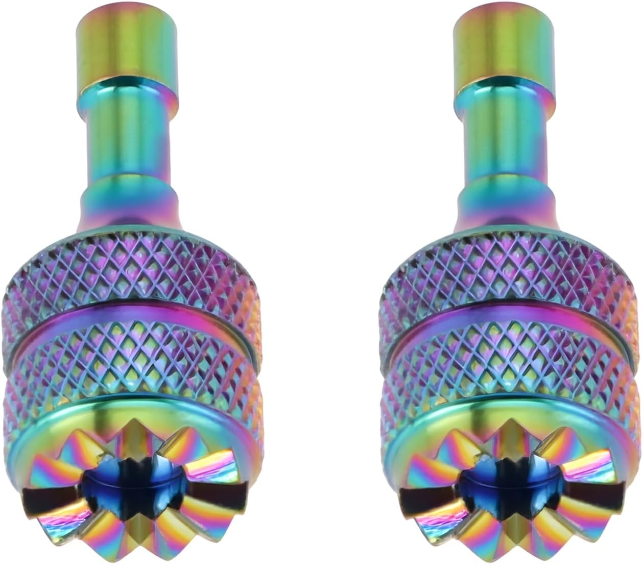 Be in Your Mind 2Pcs Rainbow Aluminum Alloy Thumb Sticks Compatible with DJI RC RC 2 Controller Joysticks Anti-Slip image number 2