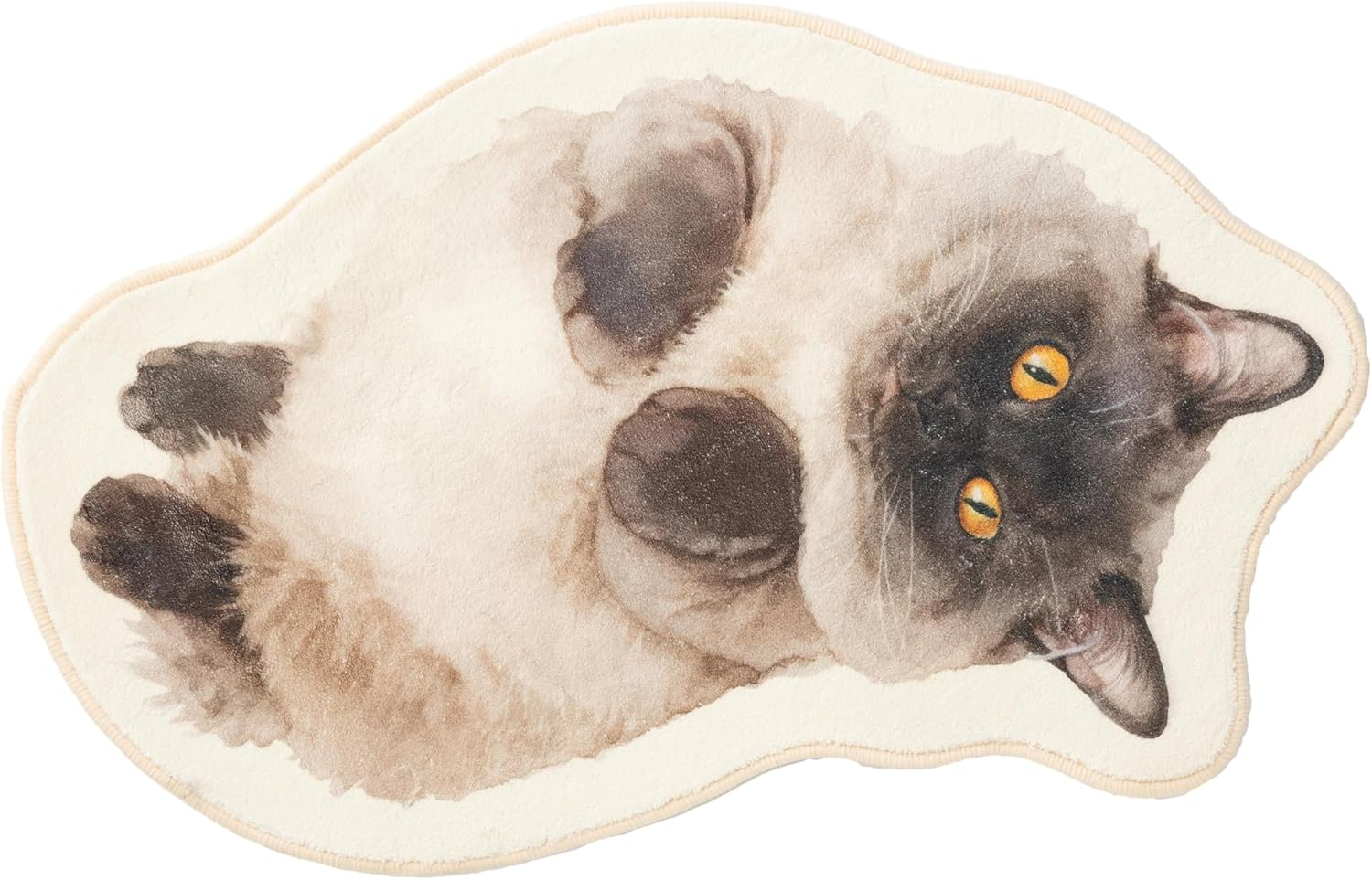 Jubilee Fluffy Plush Mat Sleeping Cat Design Non-Slip 100% Polyester Machine Washable image number 4