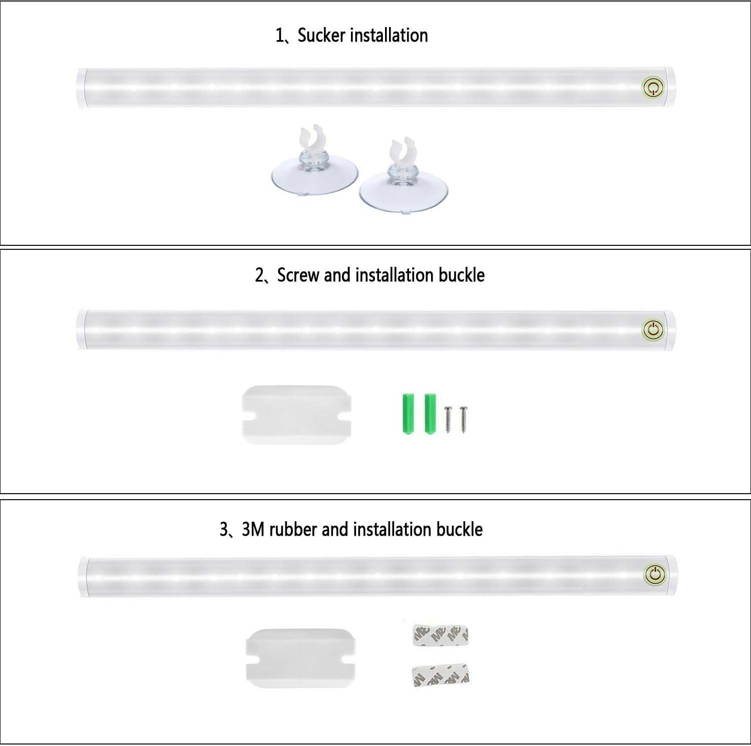 LED Mirror Light, Portable Vanity Light | Simulated Daylight | 4 Brightness Level Touch Control | Rechargeable Cosmetic Lamp, Bathroom Lighting Kit,Wireless Makeup Light