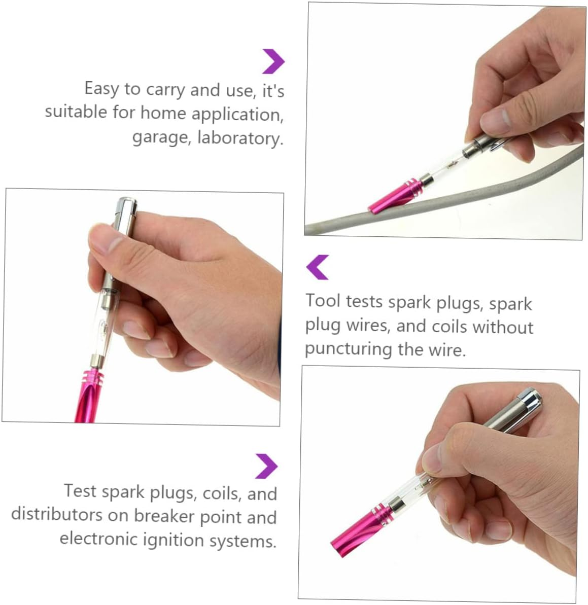 COSMEVIVI Car Ignition Test Pen 2Pcs Automotive Ignition Diagnostic Pen Spark Plug High Voltage Coil Indicator Tool Cars Motorcycles image number 3