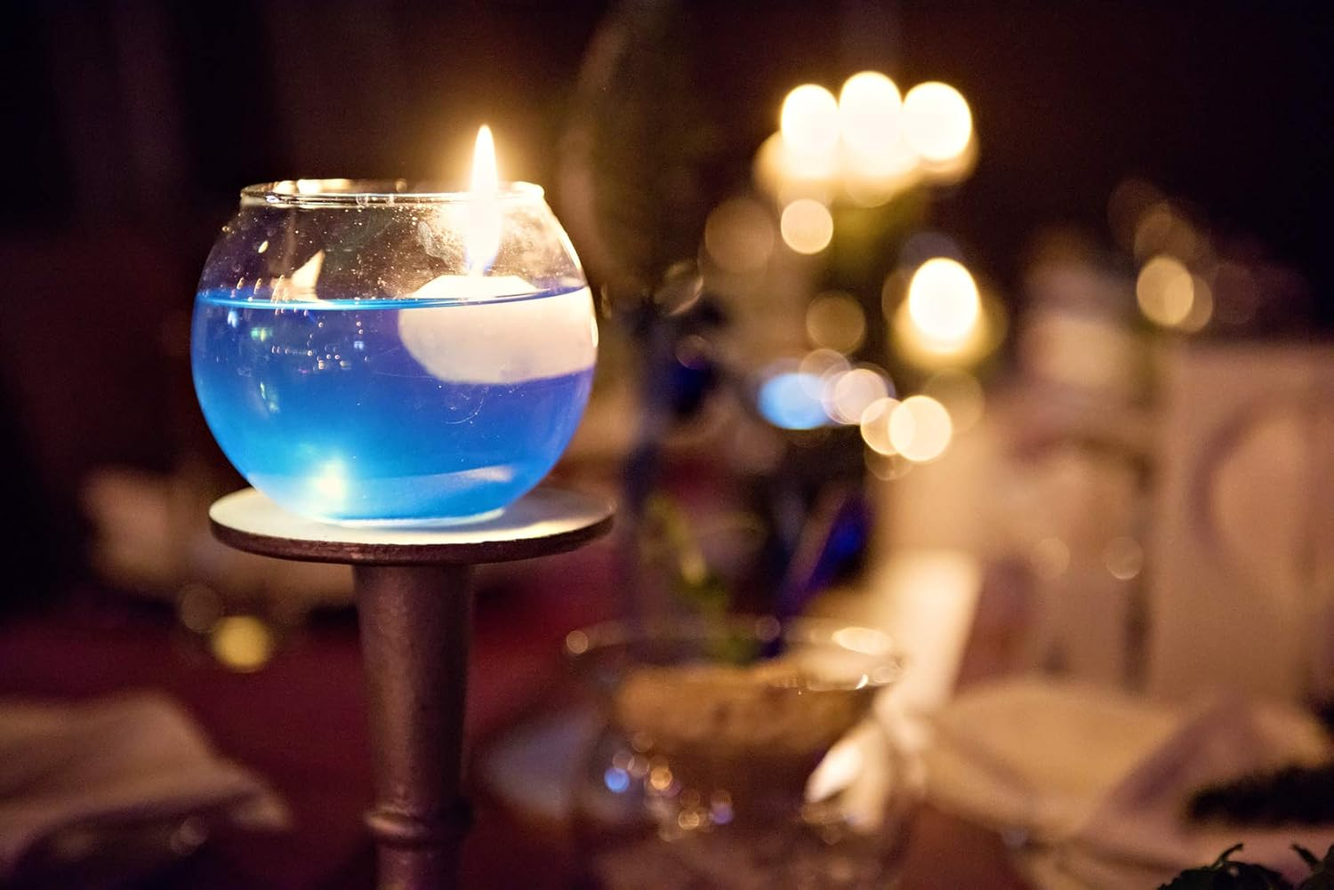 D'Light Online Large 3 Inch Bulk Event Pack Floating Candles, Wax, White, Medium - 2.37" (Set of 96) image number 1