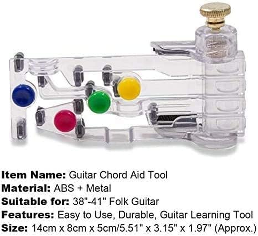 Guitar Aid Guitar Beginner Tool,Guitar Beginner One-Key Chord Assisted Learning Tools Classical Chord Guitar Chord Practice Tool,Thumb Finger Pick,Guitar Finger Fingertip Protectors,Guitar Picks Set image number 4