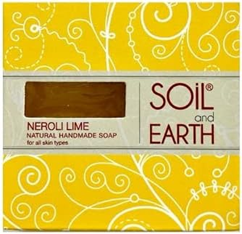 SOIL and EARTH HANDMADE NATURAL SOAPS (NEROLI LIME)_3 X 125 Gm/ 4.4 Oz.