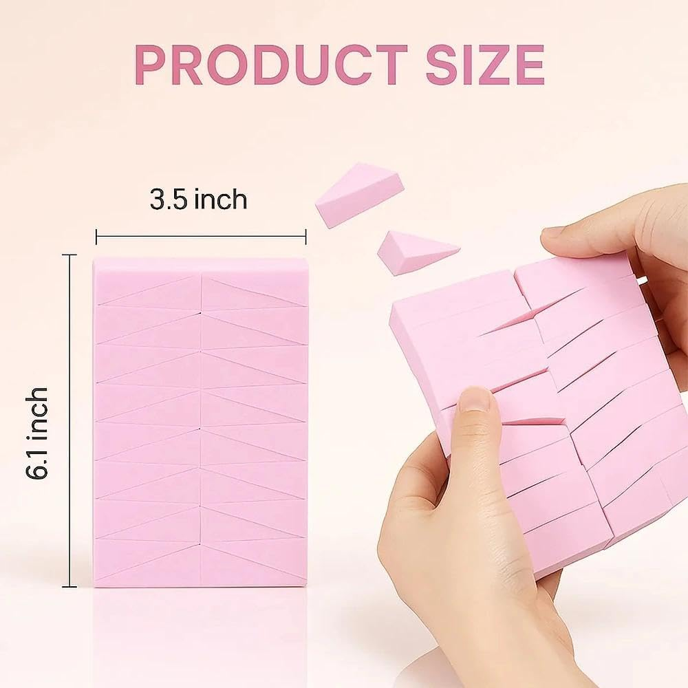 96Pcs Triangle Makeup Sponge Set, Soft Powder Puff Foundation Sponge Wedge for Face Blending, Latex-Free Cosmetic Sponges, Multi-Color Beauty Sponges by Ruibex image number 5