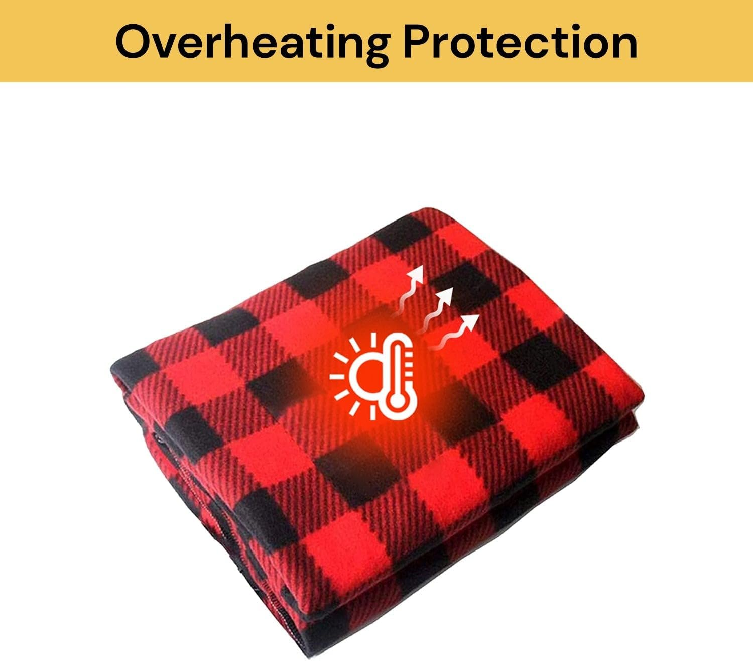 EZONEDEAL Electric Car Blanket - Heated 12 Volt Fleece Travel with Throw Heat Setting Time-Off Controller for Car Truck Boats and RV -Great for Cold Weather, Tailgating, and Emergency Kits image number 1