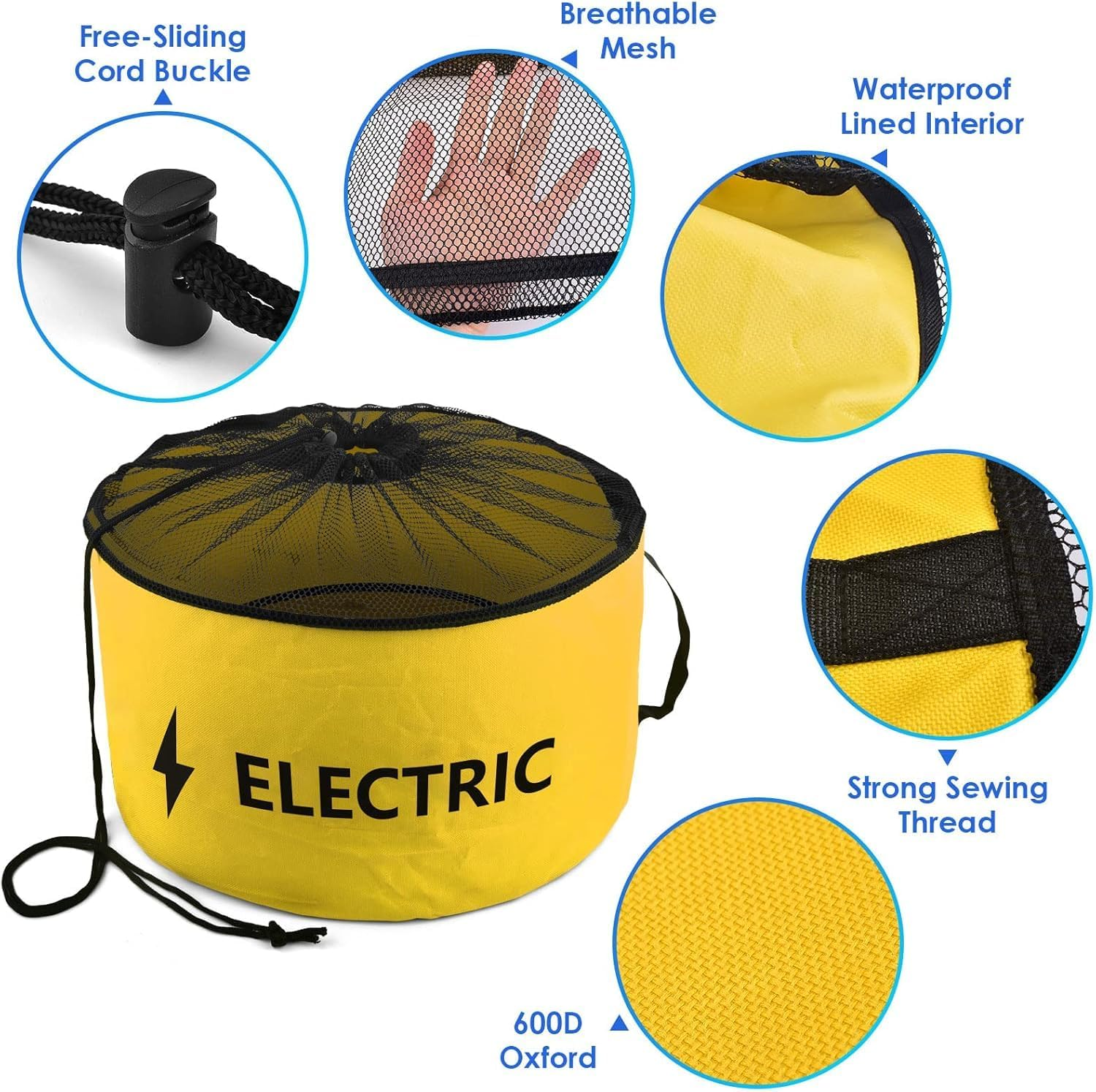 RV Hose Storage Bag Waterproof Camper Accessories Container RV Equipment Organizer Utility Bags for Sewer Hoses,Electrical Cords,Fresh Black Water Hoses and Other Parts (Multicolor Set -4 Pack)