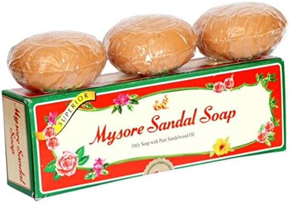 3 Pack X Mysore Sandal Soap 125G (Pack of 3) - Styledivahub image number 1