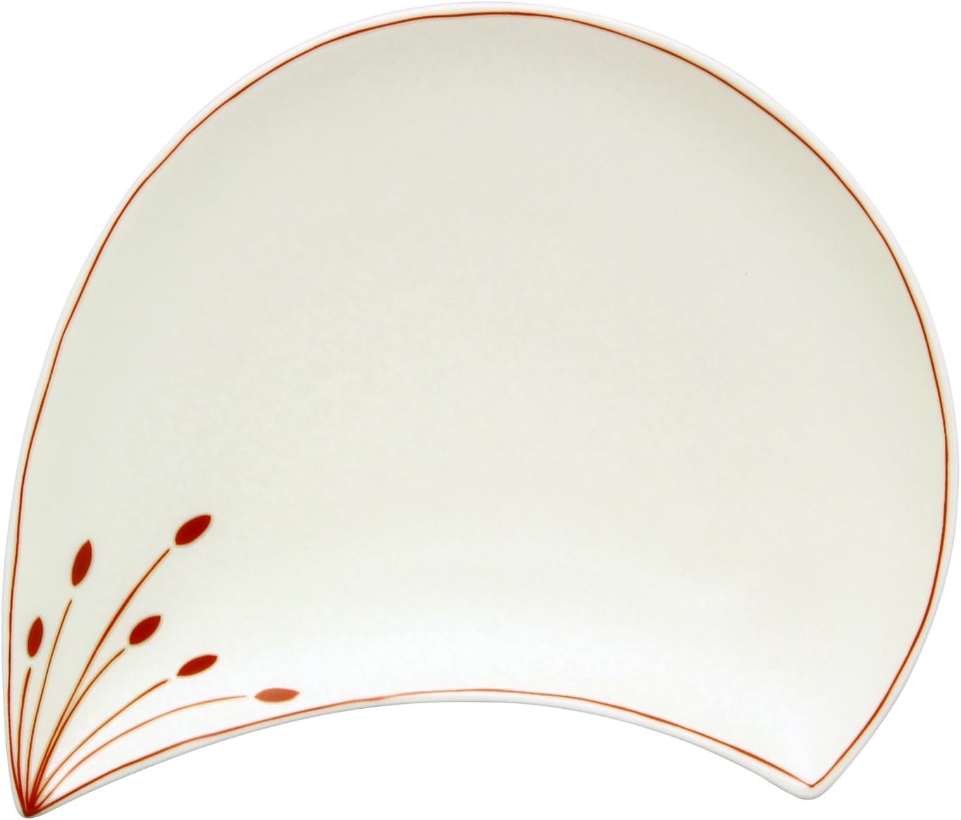 Arita Ware 97908 Kouraku Kiln Plum Petals, Small Plates, Set of 5, White Glazed Silver