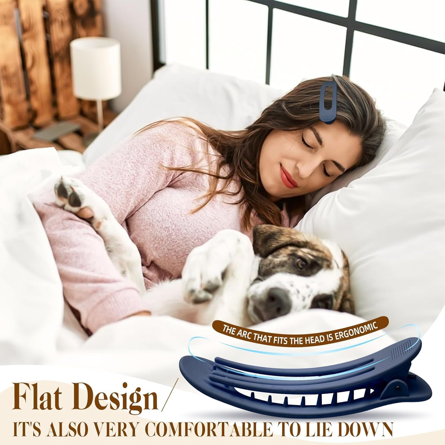 6Pcs Lay down Hair Claw Clip Flat Hair Clip,Flat Claw Clips Flower Hair Clips,Flat Hair Clip Lay down Flower Hair Claw Clip,French Flat Hair Clip Lay Flat Claw Clip Flower Flat Hair Clip for Girls image number 3