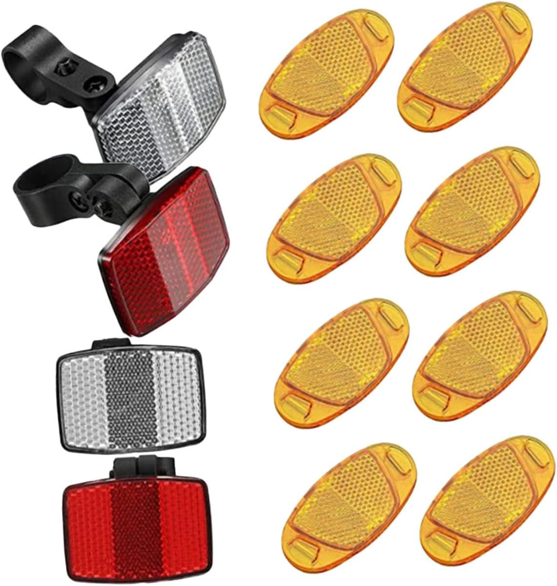 2 Sets Mountain Bike Reflective Warning Clips Safety Reflectors Front Rear for Night Visibility Cycling Accident Prevention image number 5