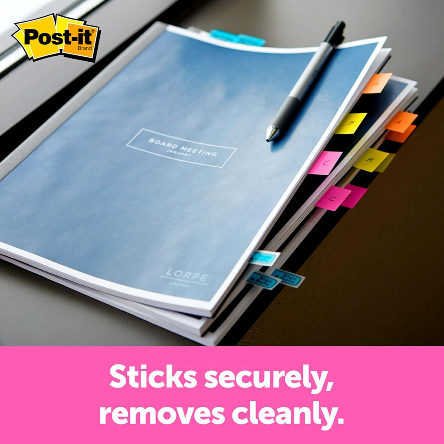 Post-It Flags, 200/High Volume Desk Grip Dispenser, 25.4Mm Wide, Yellow (680-HVYW) image number 3