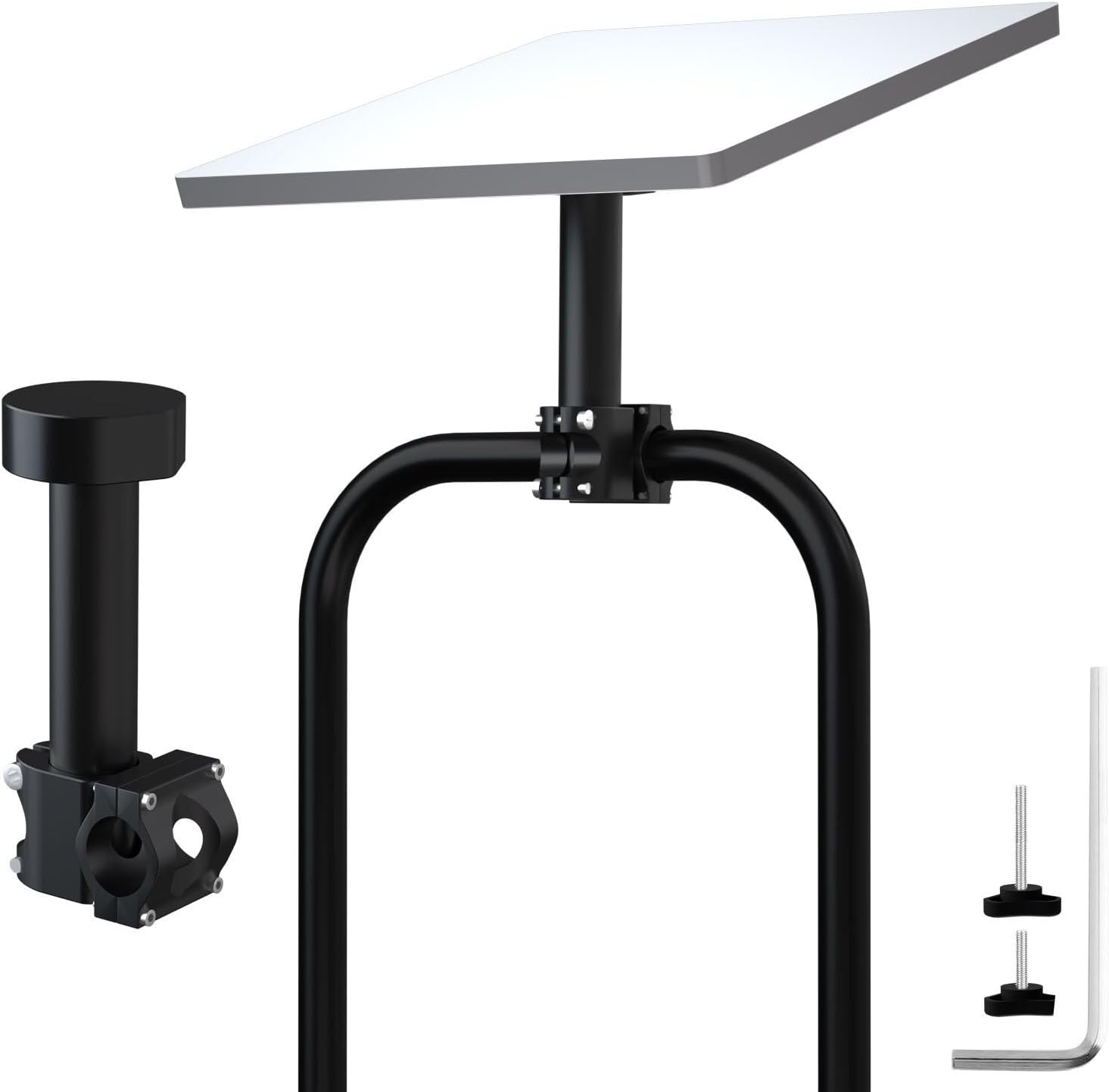 Starlink Mini Roof Rack Mount, 1/4"-20 and 3/8"-16 Threaded Stainless Steels Mount Adapter for Starlink Mini, RV Ladder Mount Suitable for Pipe Diameters of 0.8-1.17In image number 1