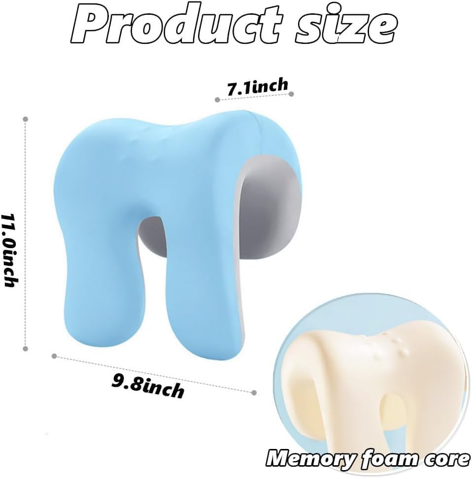 Side Sleeper Pillow with Arm Holes &ndash; Ergonomic Cervical Support for Neck & Shoulder Pain Relief | High-Density Foam | Rotator Cuff & Spine Alignment | Blue Pillow for Adults image number 1