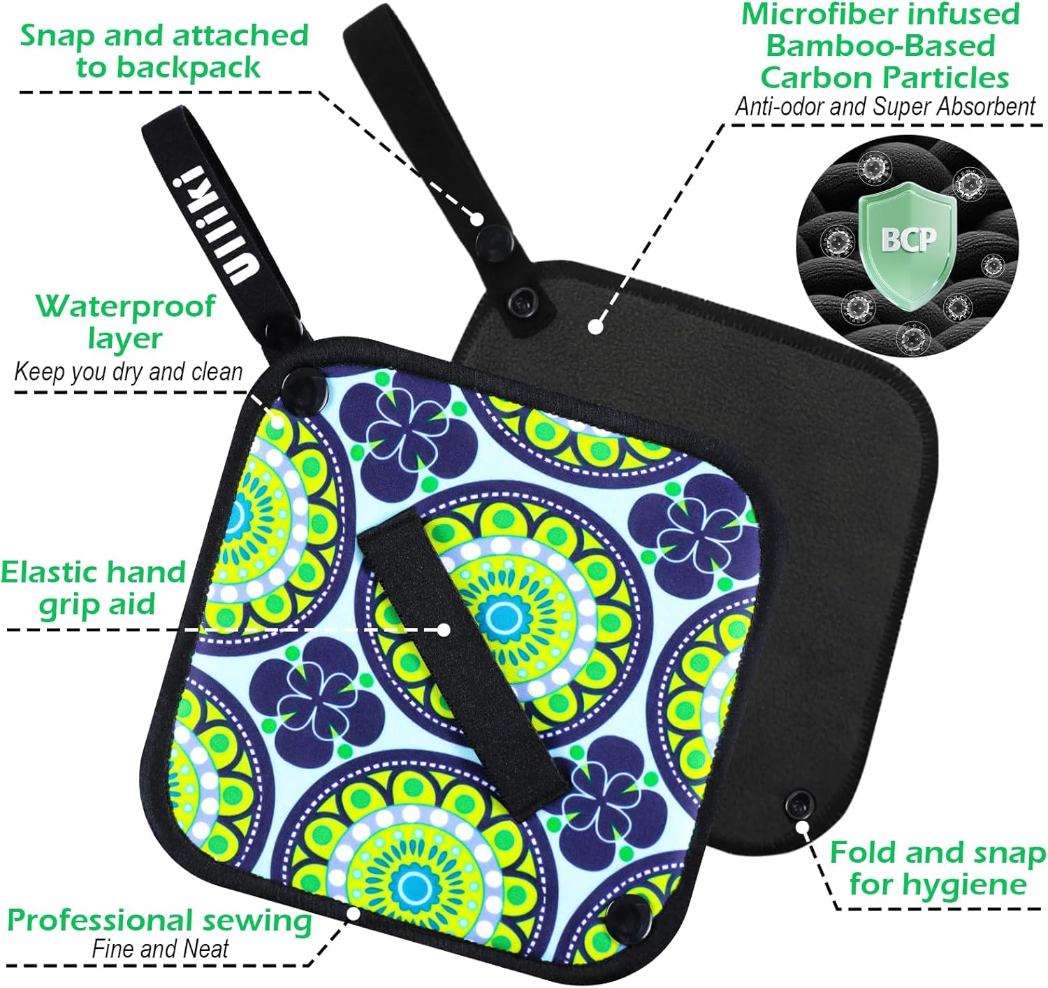 Pee Cloth for Women Hiking, Washable Reusable Camping Toilet Paper, Pee Rag after Using Outdoor Female Urination Device, Hygienic Female Urinal Solution for Women Travel