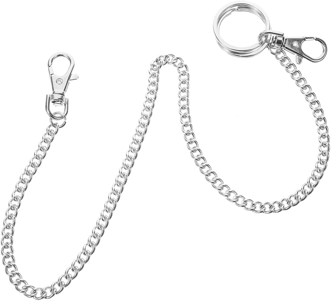 TOGEVAL Wallet Chain for Men Heavy-Duty Secure Keys Holder Functional Jeans Pocket Watch Chains Decorative Lobster Clasp image number 1