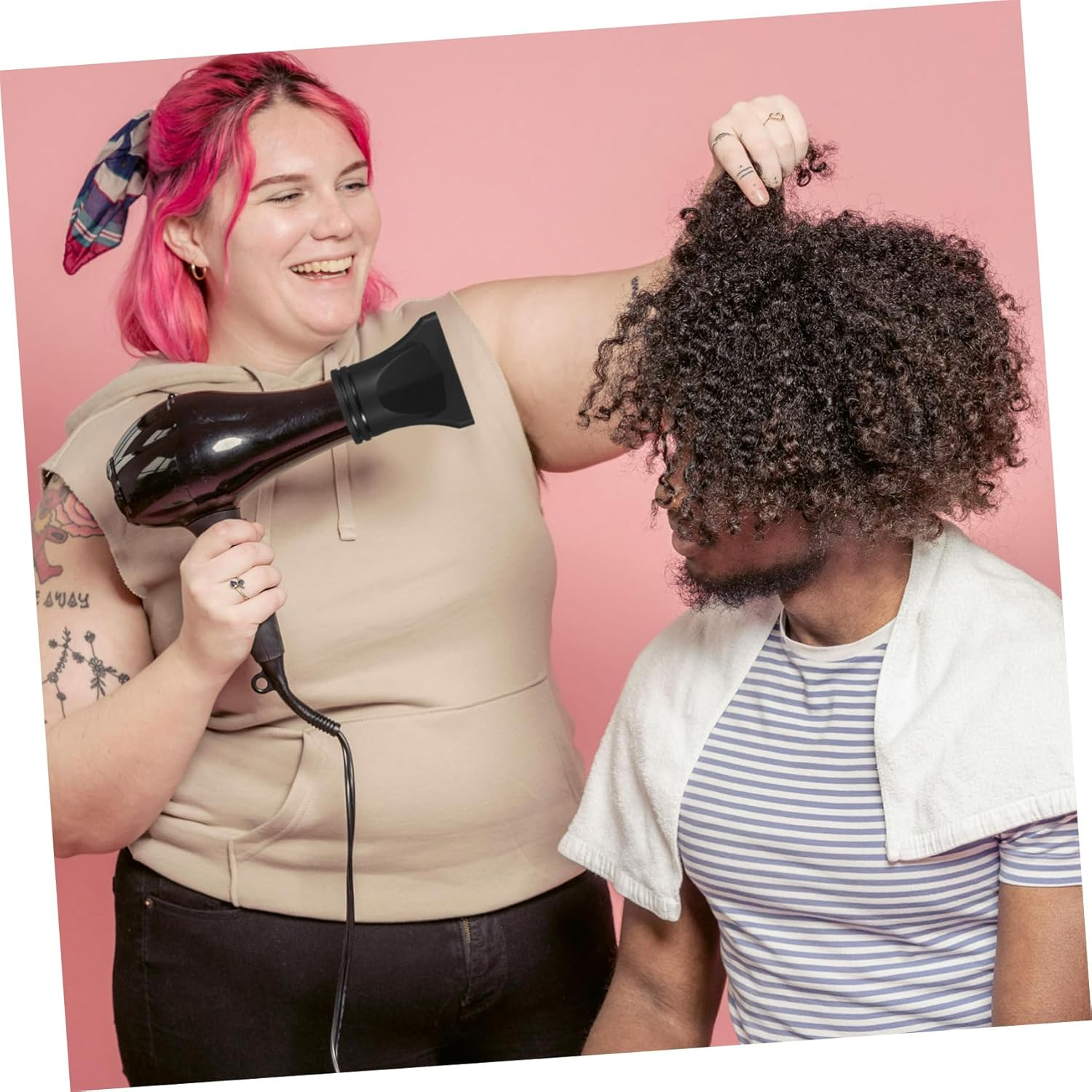 Hair Dryer Nozzle Attachment 2Pcs 4.5Cm Narrow Concentrator Blow Dryer Diffuser for Salon Styling and Curly Hair Hairdressing Tools image number 4