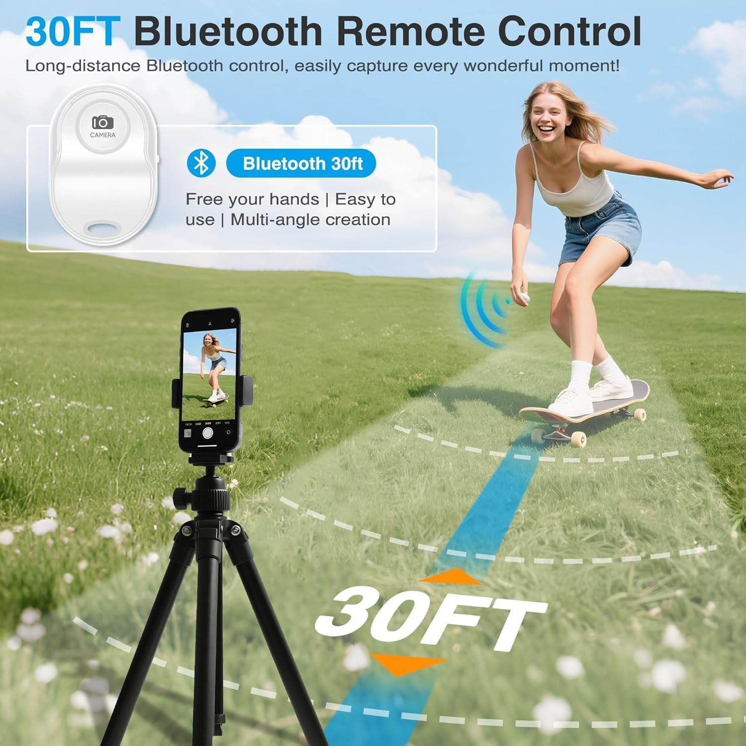 Vlog Selfie Monitor Screen for Phone, Magnetic Phone Vlog Selfie, Wireless Screen Mirroring for Magsafe, Back Camera Monitor for Live Stream Tiktok, Compatible with Iphone & Android -Gray image number 2