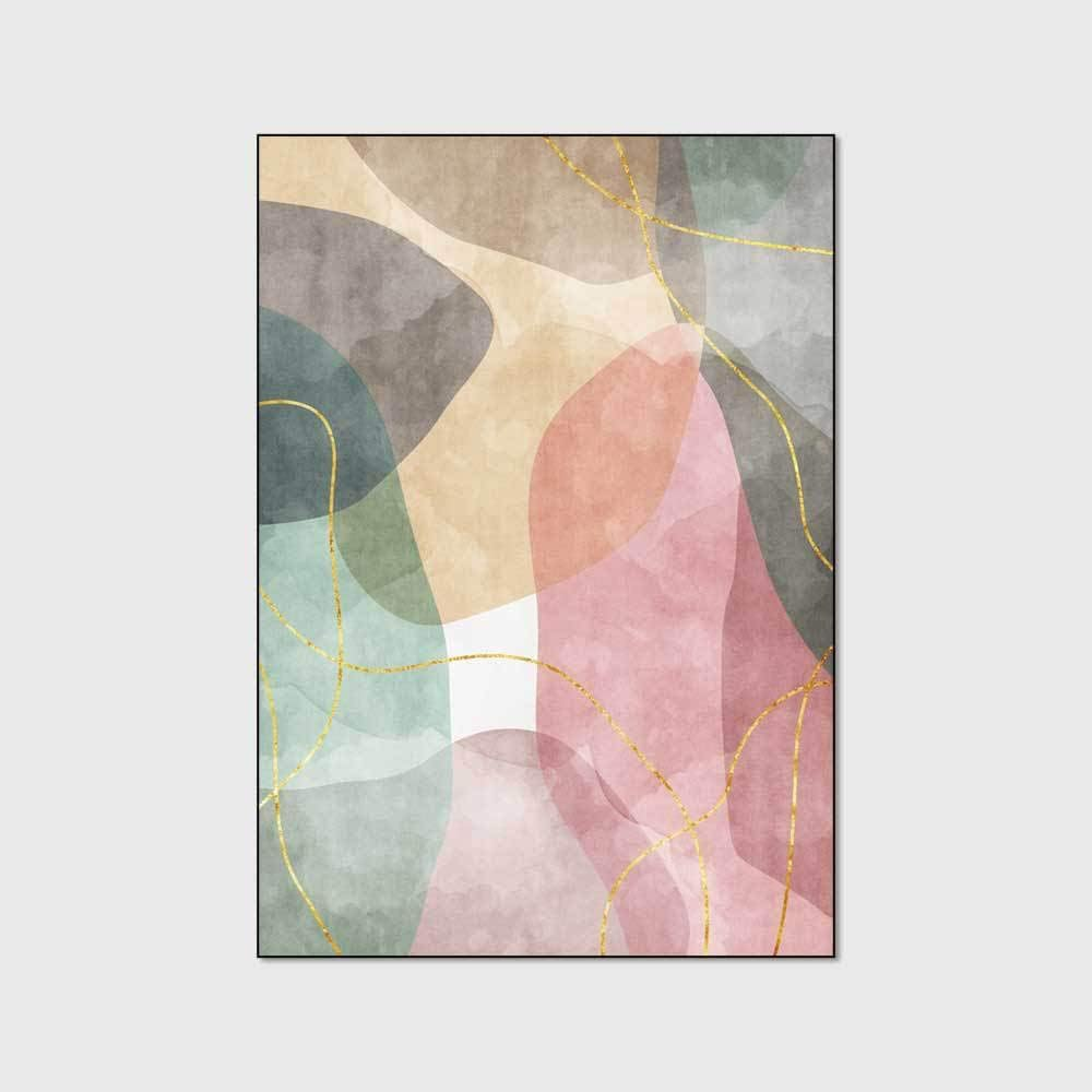 Washable Living Room Area Rugs Abstract Green Yellowrugs, Bedroom Home Office Dining Room Decor Rug, 120 X 180Cm image number 3