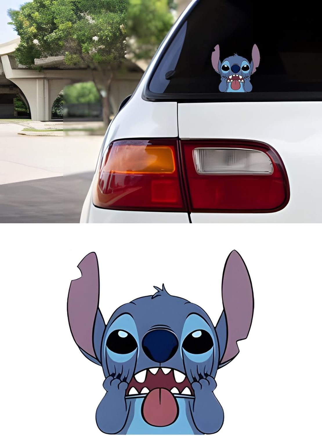 Koumyou-Stitch, Grimace Face,Vinyl Decal,Sticker for Cars,Windows,Laptops and More