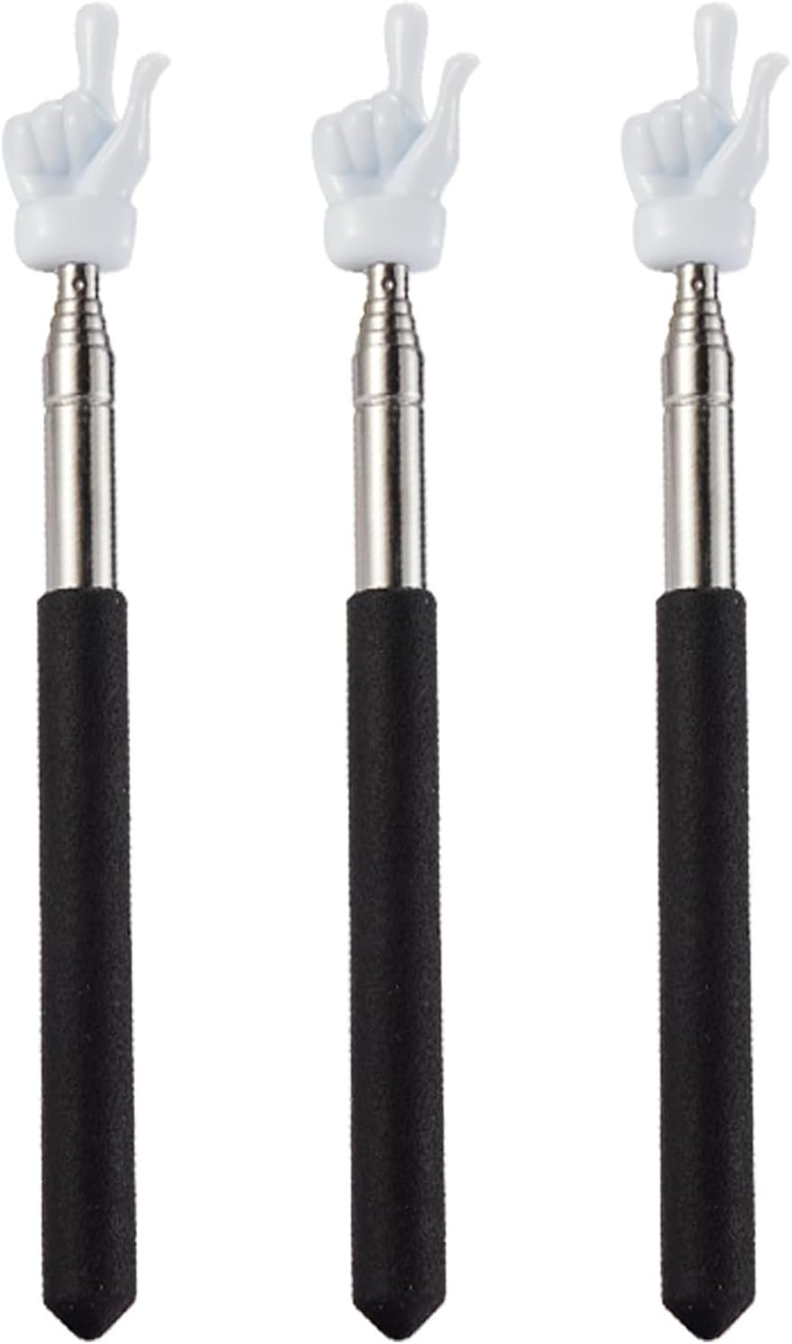 4 Pcs Telescopic Teachers Pointer for Classroom, Extendable Hand Pointer Finger Pointer Stick, Mini Retractable Pointing Stick for Elementary School Kindergarten Teacher, Black/Blue/Pink/Purple