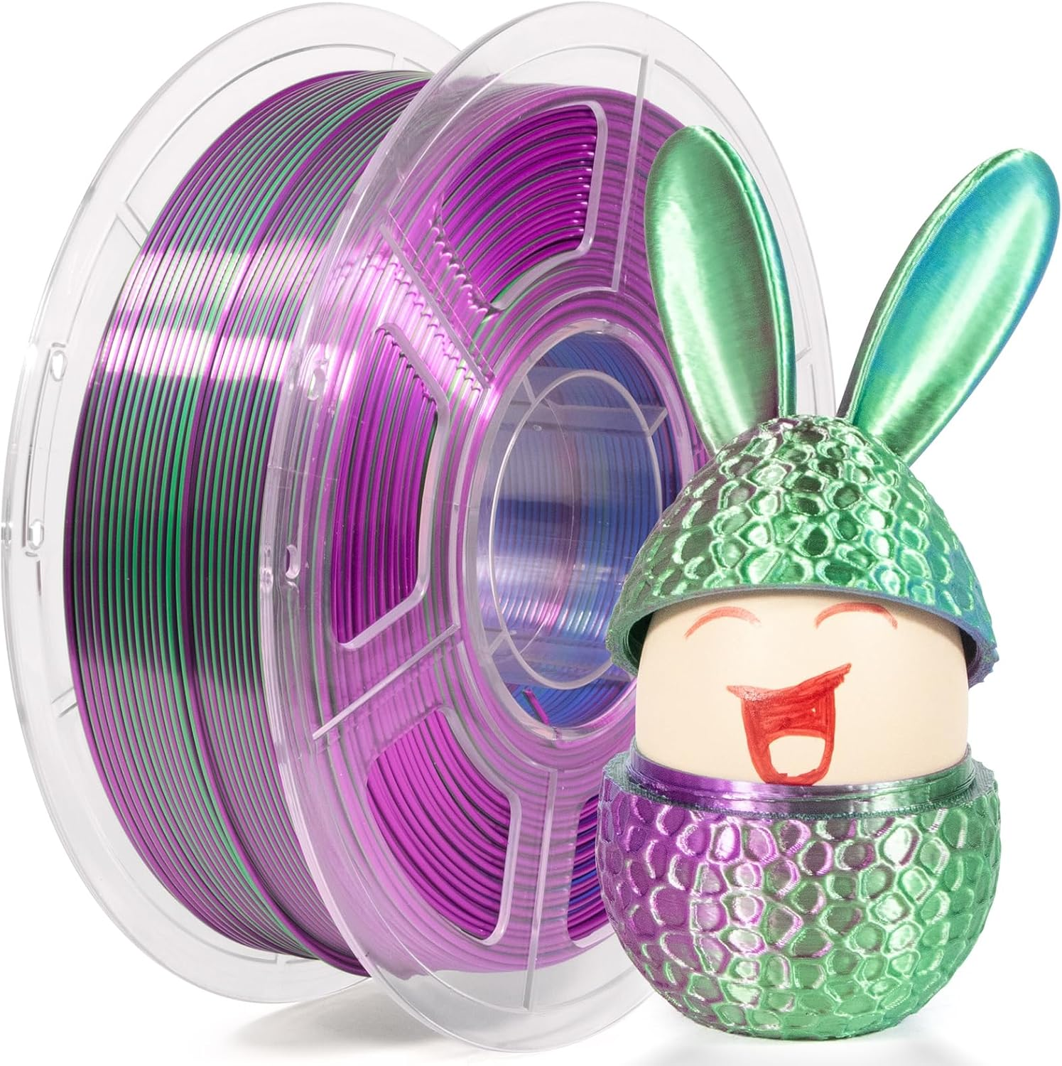 Isanmate 3D Printer Filament Rainbow Filament, 1.75Mm Multicolor Gradient Filament, Smooth Printing with Dimensional Accuracy &plusmn;0.02Mm, 1KG Spool for FDM 3D Printers