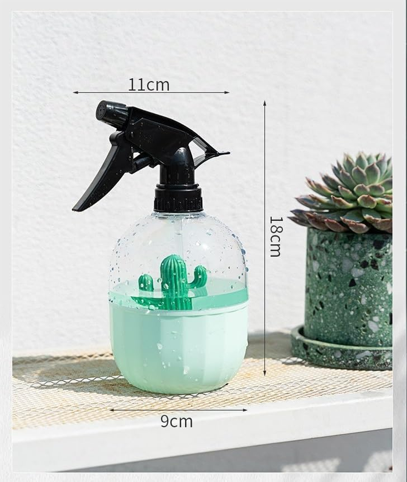 Water Spray Bottle, Watering Can for Indoor Plants with Adjustable Nozzle - 2 Ways Plastic Mister for Gardening (Green, One Size) image number 5