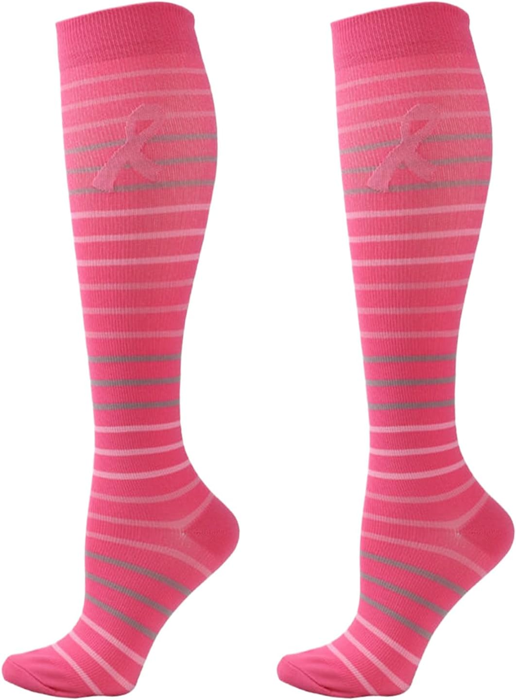 Dress Cici Compression Socks for Women, Heart, Dot, Striped, Floral, Animal, Ribbon, Tree, Geometric, Fruit, Food, Gradual, Knee High Compression Stockings Sock (6 Pairs)