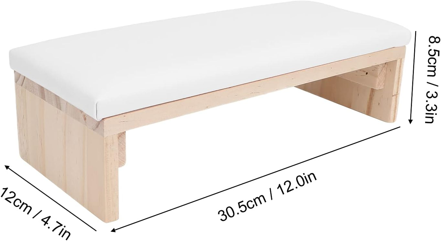 Nail Arm Rest, Nail Arm Rest Cushion Soft Log for Nail Technician Use for Home DIY for Nails Art Salon(White)