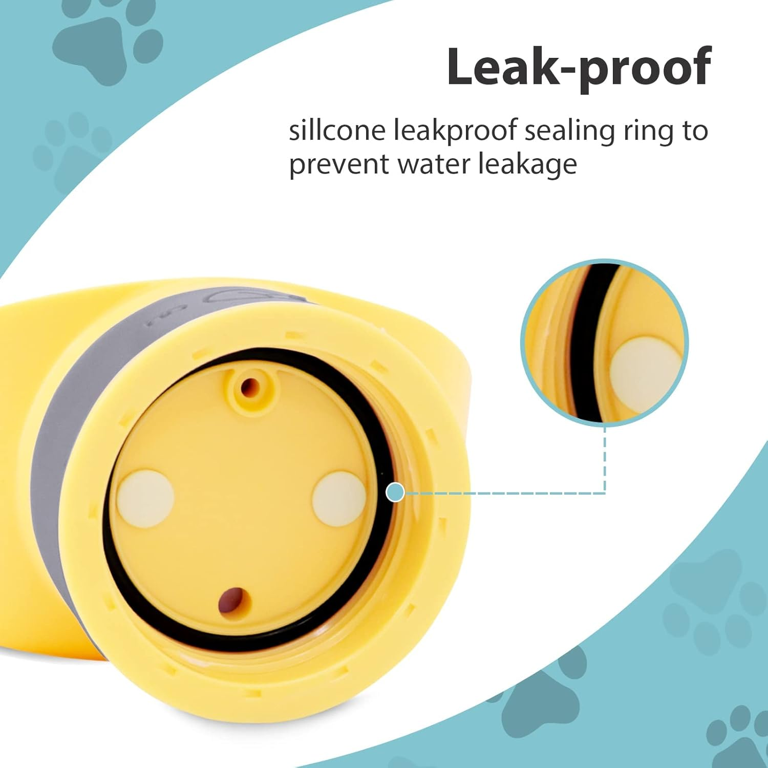 Zalati Dog Water Bottle 2-In-1 Portable Dog Water Feeder Container Feeding Bowl for Hiking Travel to Go 12.7 Oz image number 3