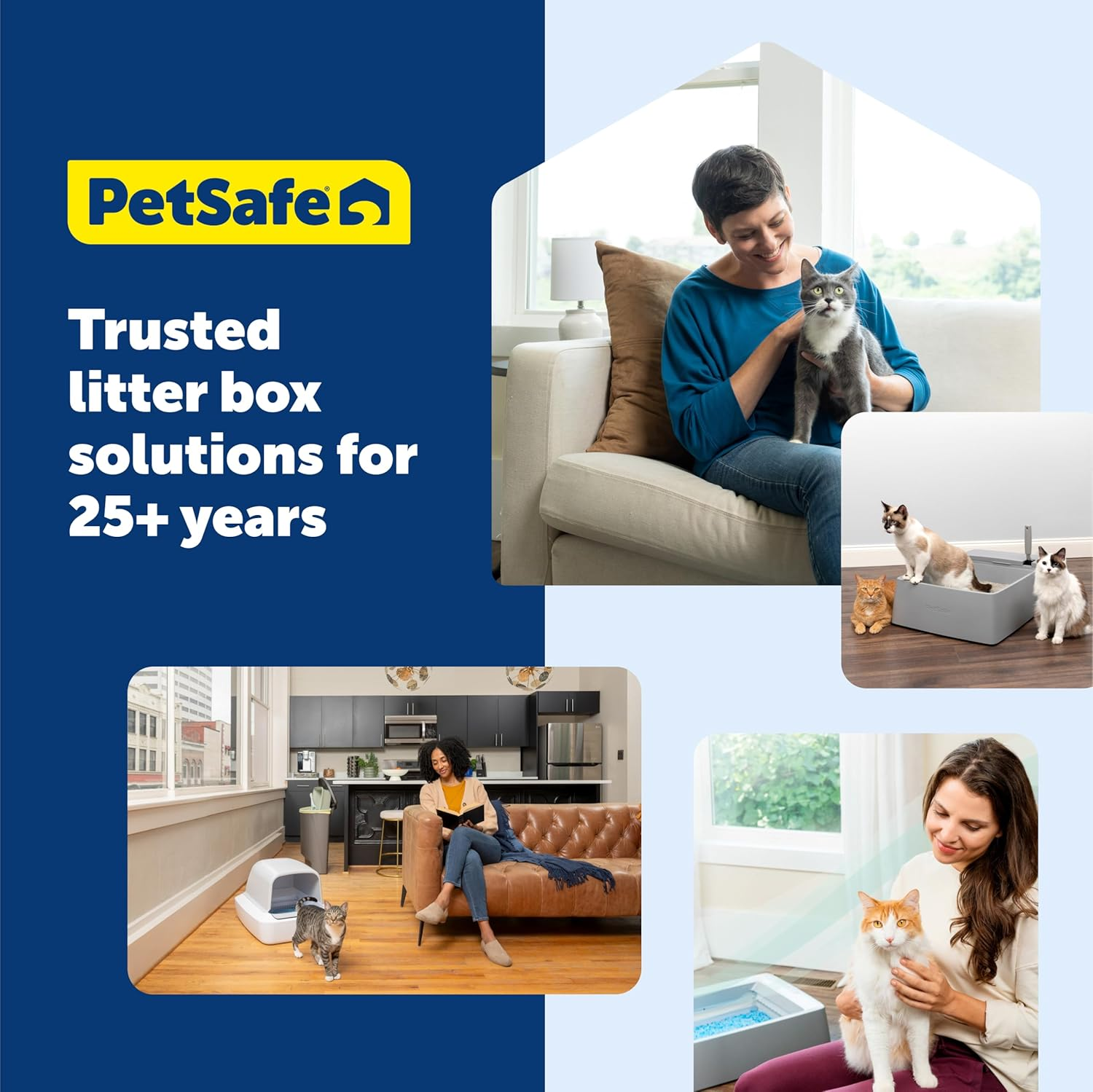 Petsafe Scoopfree Crystal Pro Self Cleaning Cat Litter Box, Includes 1 Disposable Crystal Litter Tray