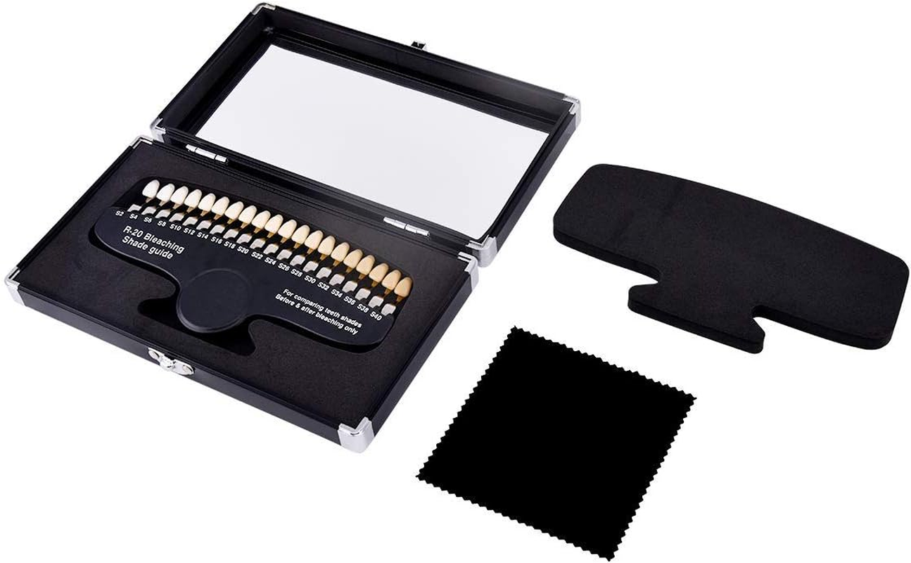 Professional 3D R-20 Teeth Whitening Shade Guide with Mirror, Classical Tooth Bleaching Shade Chart 20 Colors image number 4