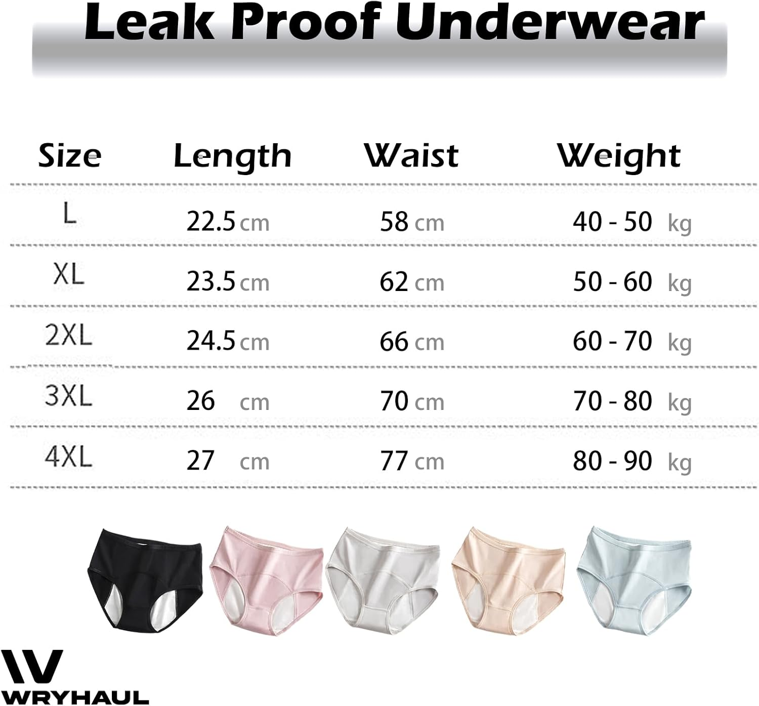 Pinknate Panties Leak Proof, Sleekhip - Leakproof High-Waist Tummy-Control Butt-Lifting Panties, Leakproof Ladies Underwear Washable
