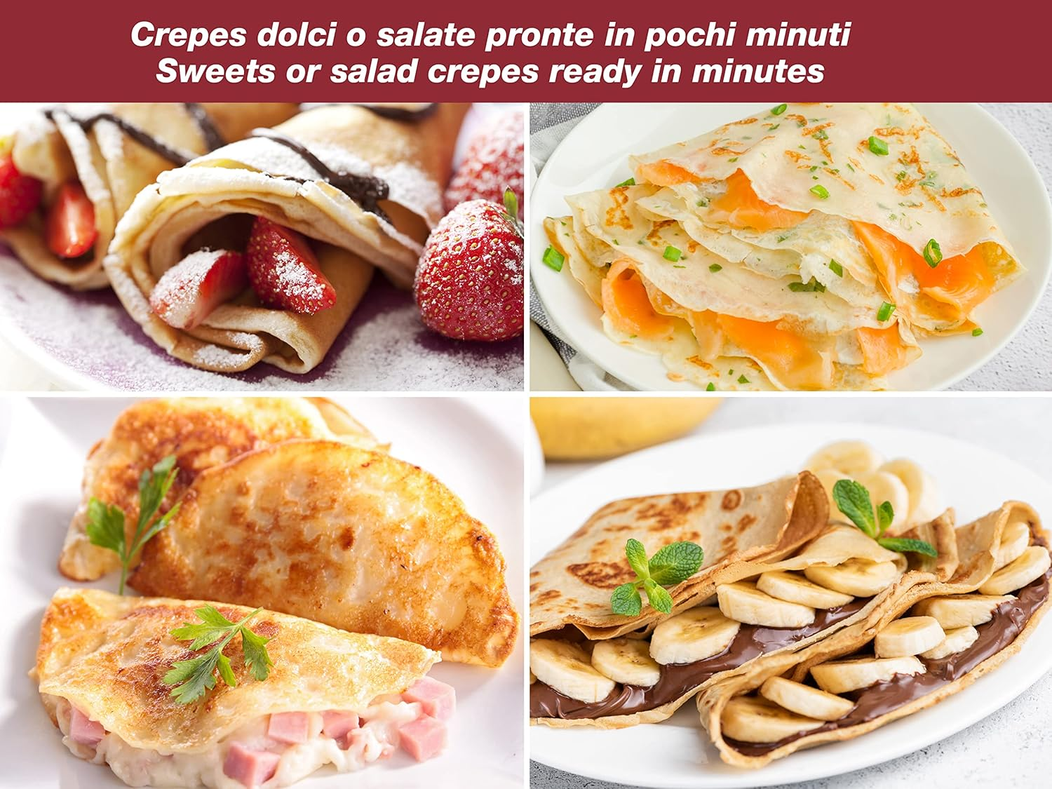 Beper BT.710Y Electric Crepe Red and Black, 800W, 710Y/RD image number 6