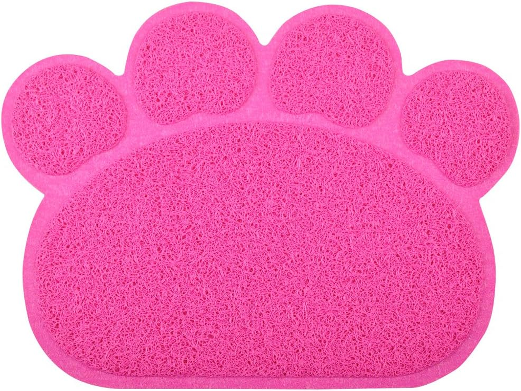 Paw-Shaped Cat Litter Box Debris Catcher Mat,15.7511.75 Inches (Gray) image number 6