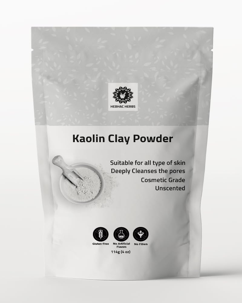 Kaolin Clay Powder 114 G for Face, Skin Care, Soap Making | Natural, Chemical Free