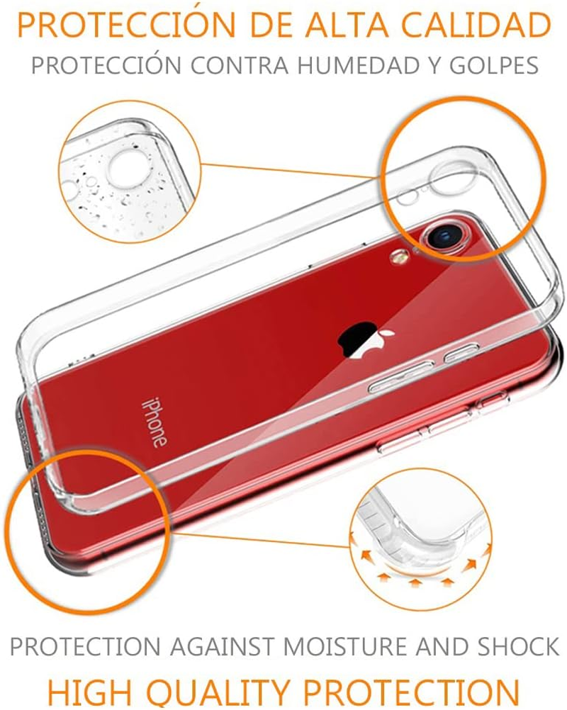 REY - Pack of 3 Transparent Silicone TPU Case for Oppo FIND X2 PRO, Mobile Phone Case Premium Scratch-Resistant TPU Transparent Protective Case, Ultra Thin 0.33 Mm image number 6