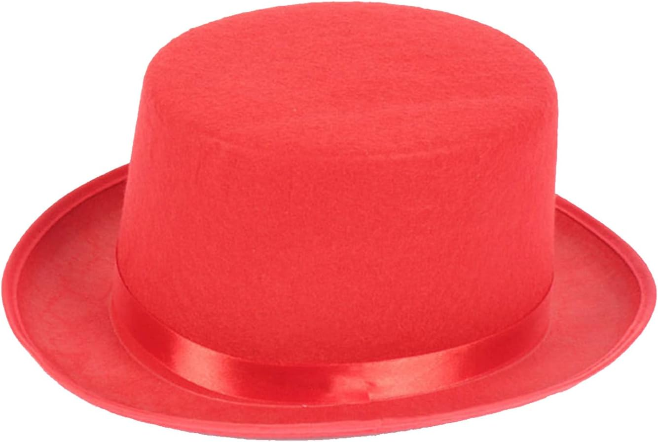 Oxtxuzdm Top Hat for Adult/Children Cylinder Magician Party Costume Fedora for Carnival Rave Party Womens Felt Hats with Brim Mens with Brim for Women Large Heads Solid Color Hat Floppy for Women