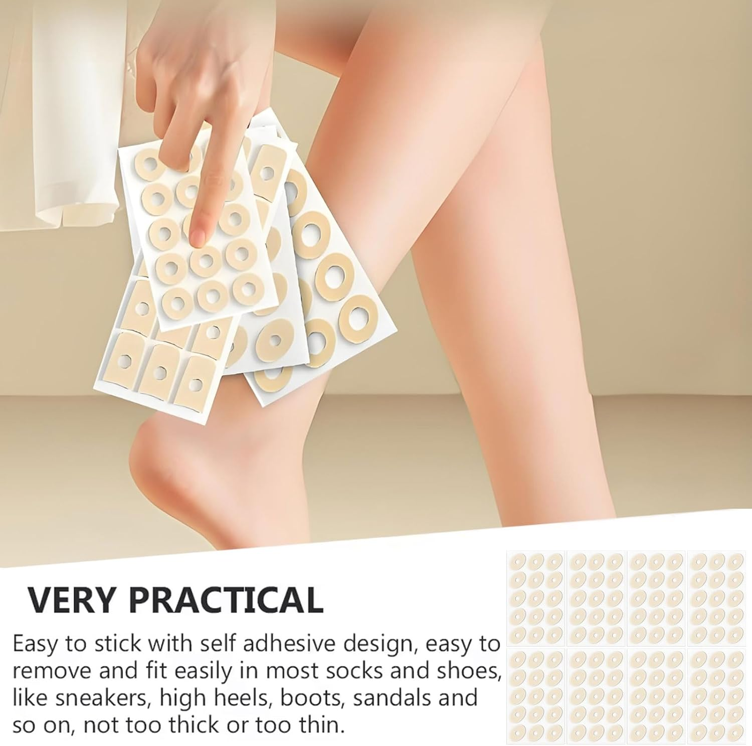 MYTOAU 120 Pcs Corn Cushions for Toes,Callus Cushions with Water-Resistant Self-Stick Adhesive, Upgraded Adhesion, Provide Cushioning and from Corns Rubbing, Protects Foot and Toes image number 3