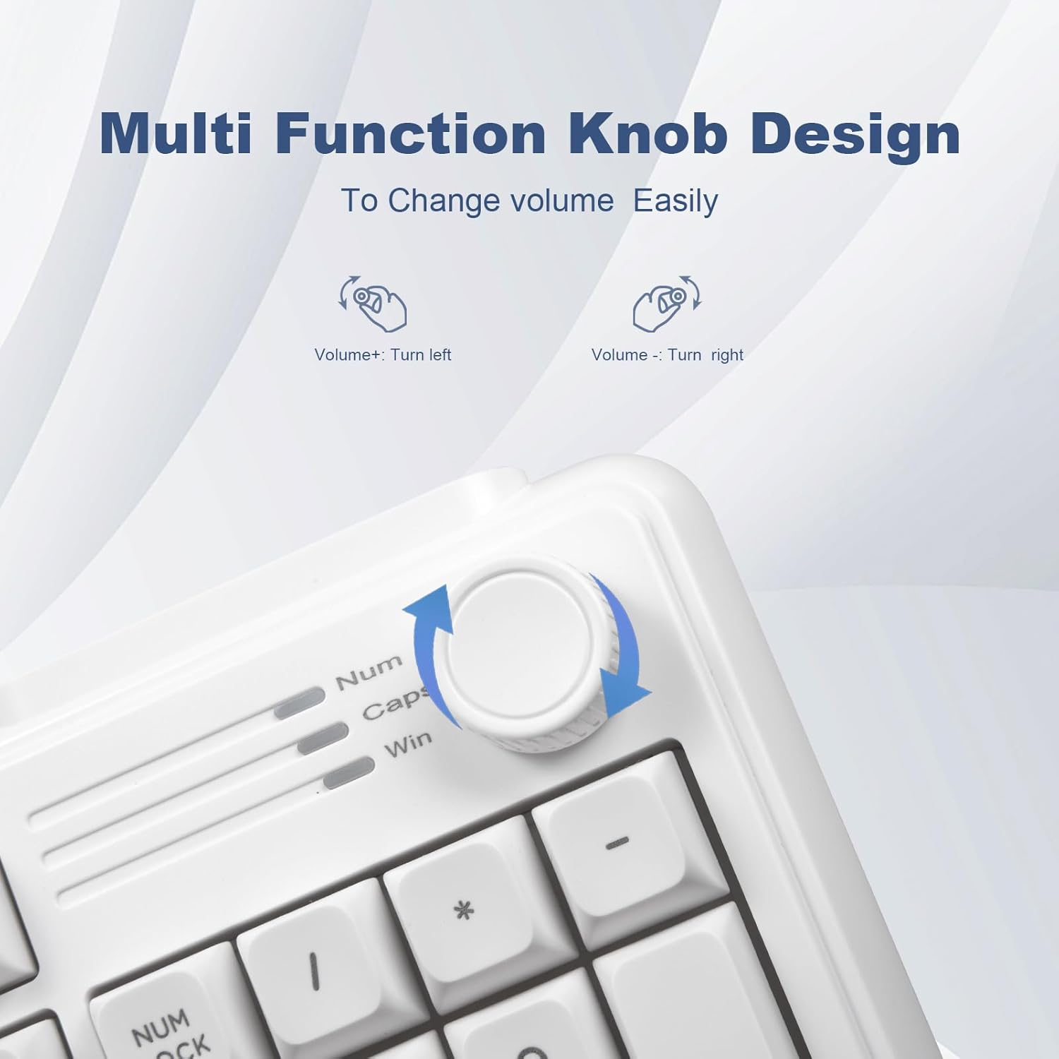 99 Keys RGB Wired Gaming Keyboard with Number Pad Knob,Mechanical Feeling Gaming Keyboard with Multimedia Keys,One-Touch Backlit, Anti-Ghosting, Compatible with PC, Mac, PS4/5, Xbox image number 4