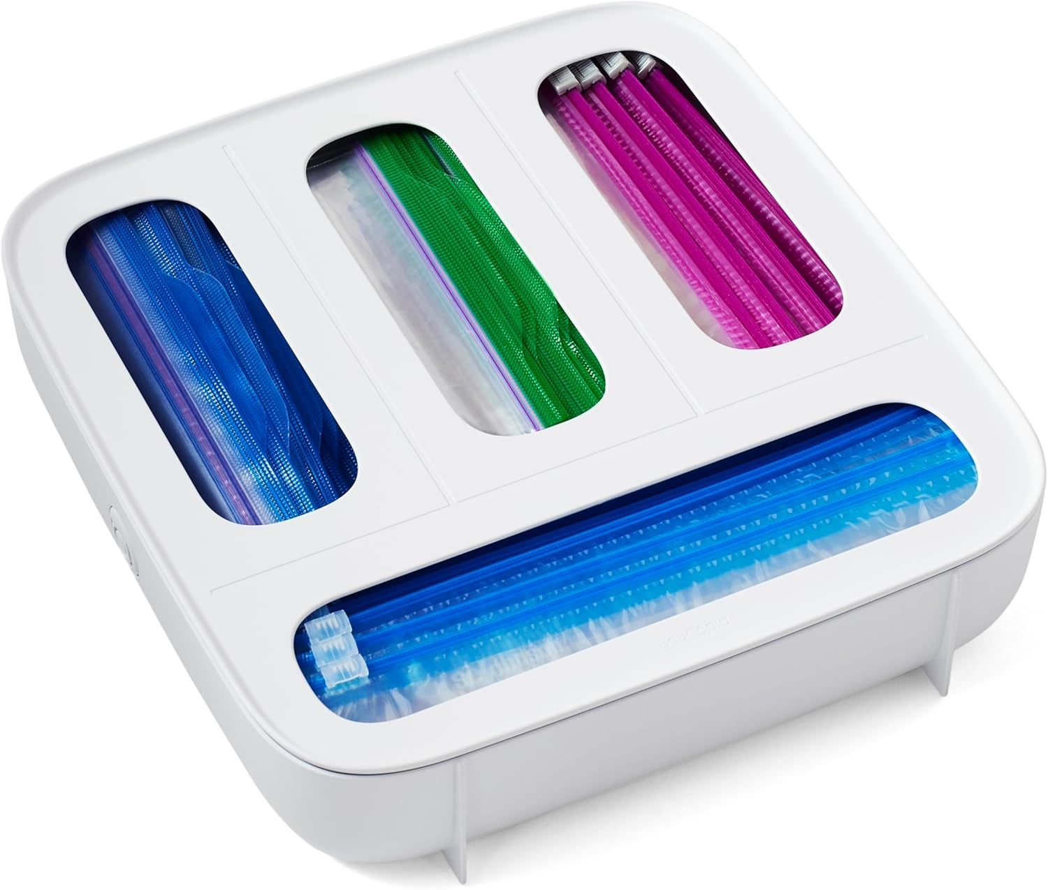 Youcopia Storabag Food Bag Dispenser, Family Size 4-Slot, Plastic Sandwich Bags Drawer Organizer for Kitchen Storage image number 4