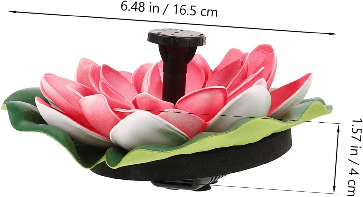 Solar-Powered Floating Lotus Garden Fountain Outdoor Landscape Water Feature Compact Lightweight Design for Decoration image number 4