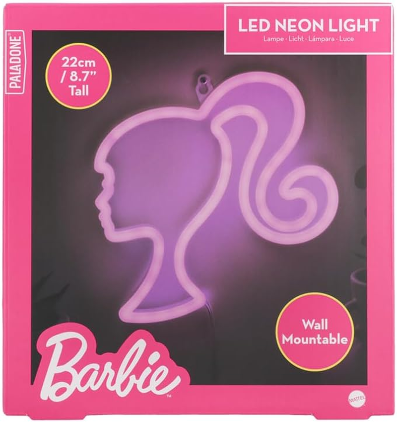 Paladone Barbie LED Neon Light - Officially Licensed Iconic Pink Doll Shaped Lamp, USB Powered, Girls Bedroom Accessories & Decor image number 6