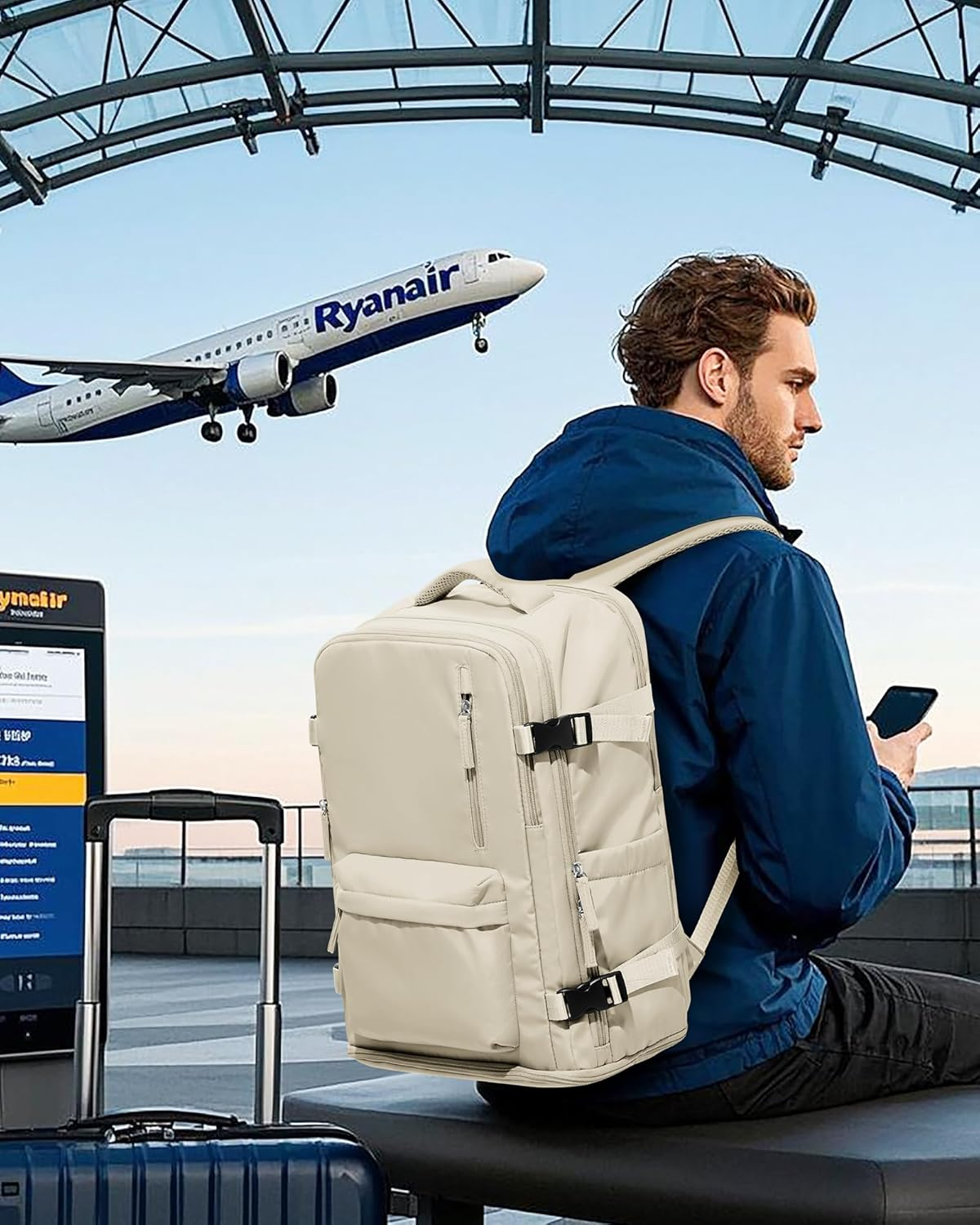 VGCUB Large Travel Work Business Backpack Carry on Flight Approved Laptop Backpack for Women Men Mochila De Viaje image number 2