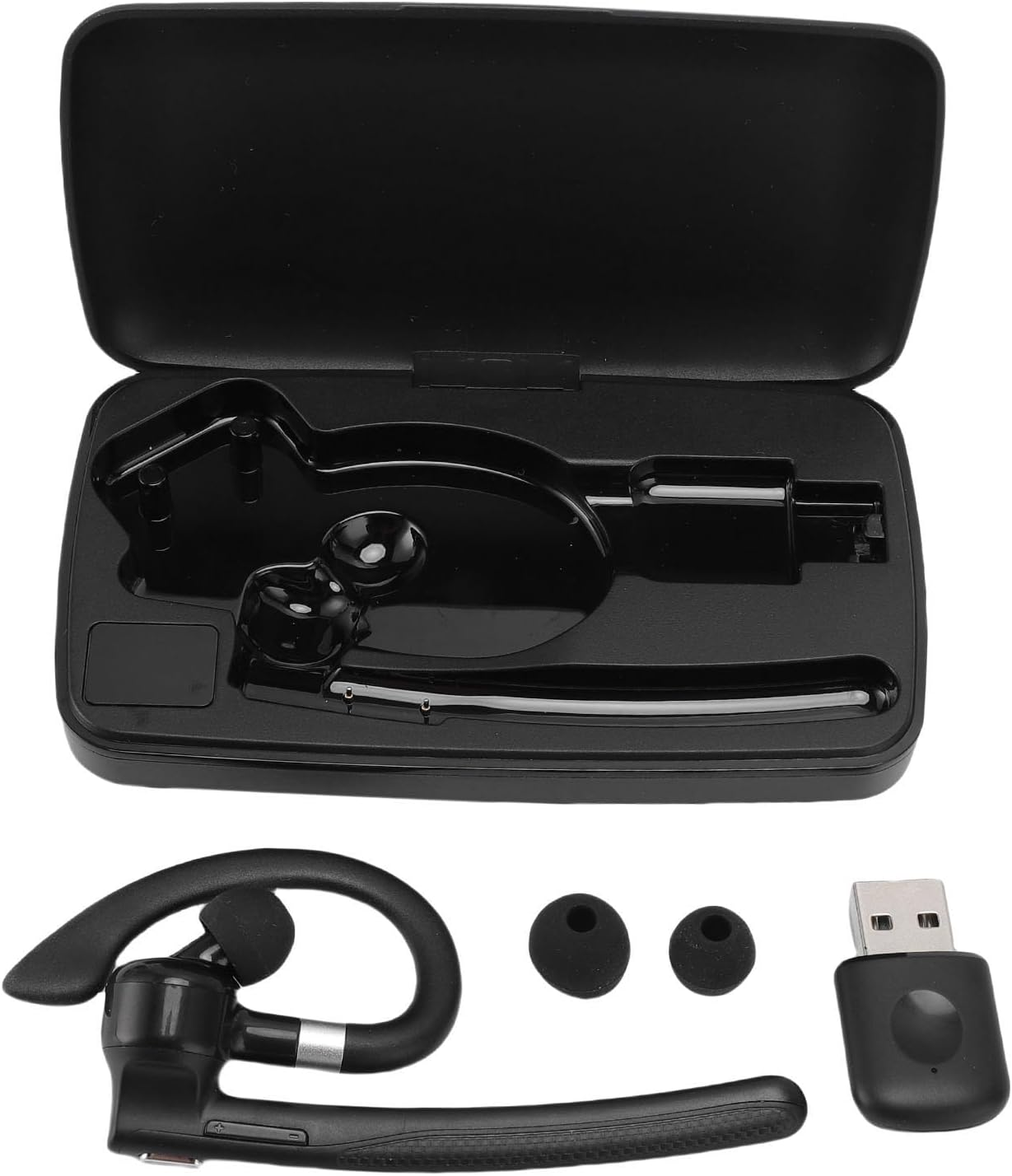 Diyeeni Single Earbud, Single Ear Headphone Double Mic Wireless with Charging Case for Business image number 4