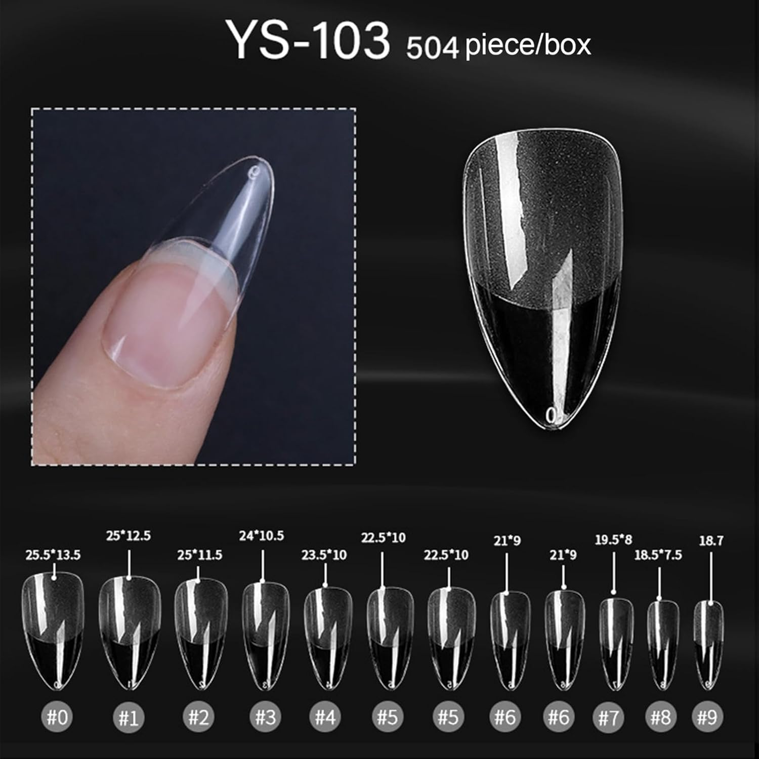 Labymos 504Pcs Nail Tips Quick Exion Press on False Nails Tips Mani Nail Art Mani